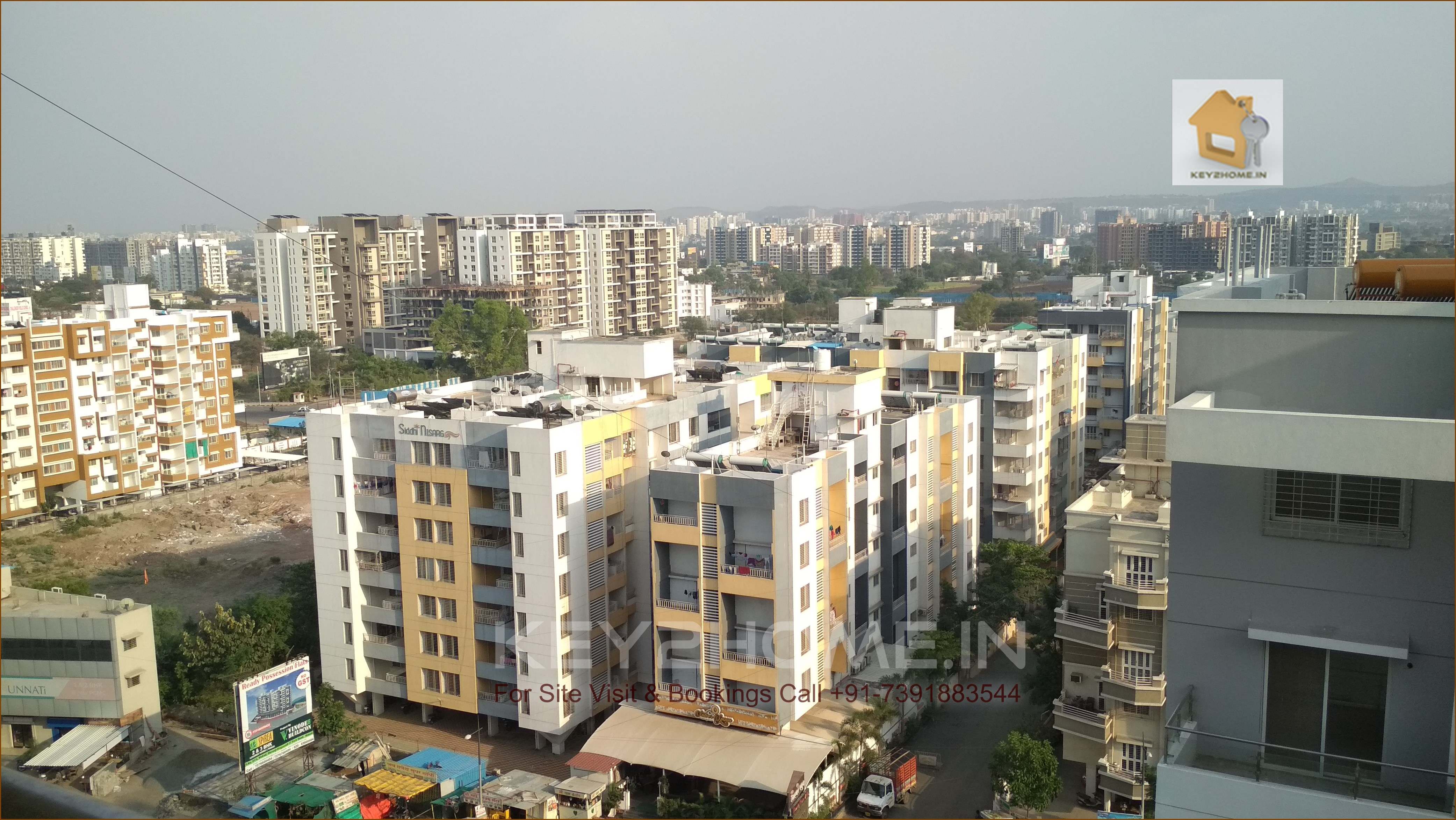 Resale 2 bhk Wakad Wisteriaa Road view from balcony