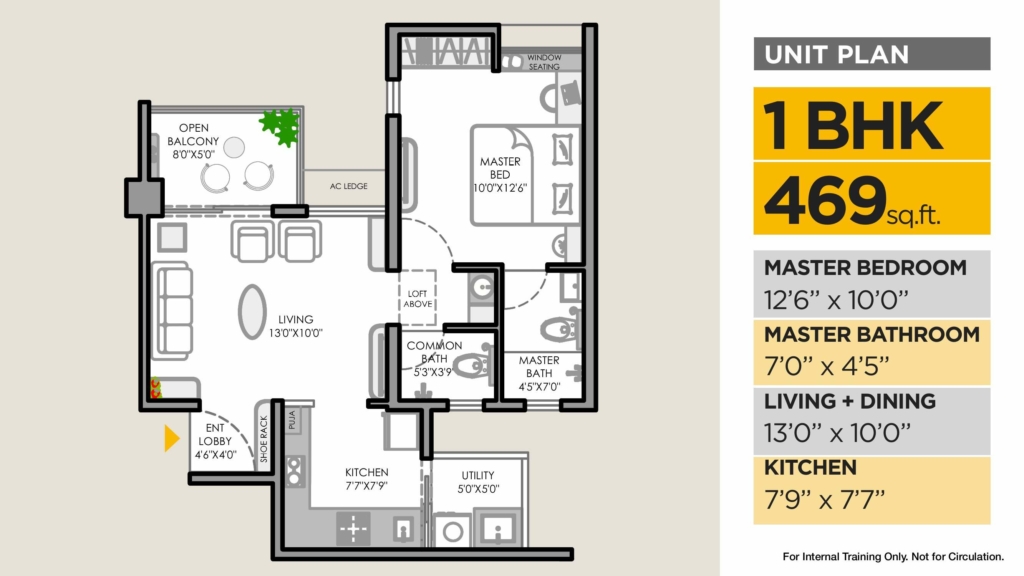 Vilas Javdekar Infinitee Punawale New launch 1 BHK Floor Plan