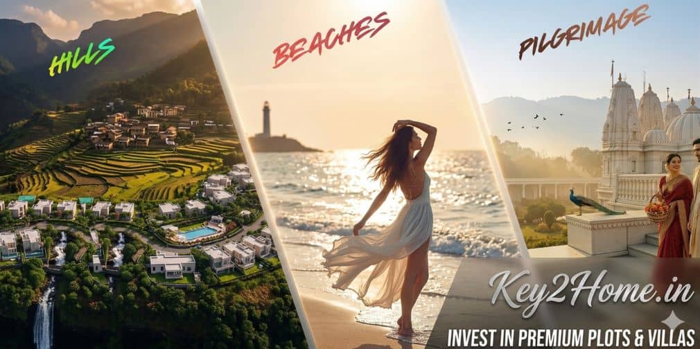 Top locations for plot and villa investment in India featuring luxury and spiritual real estate