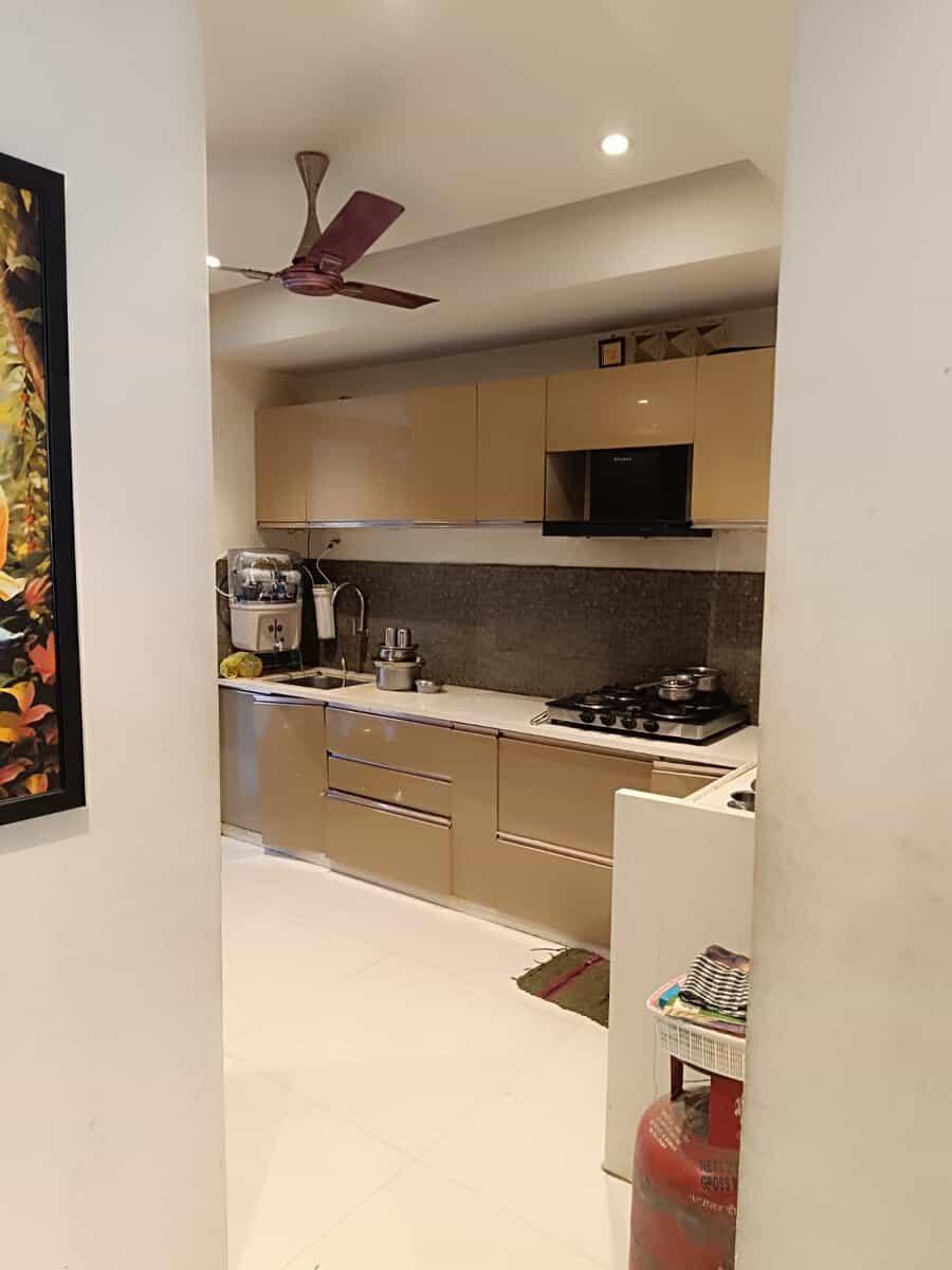 Modular kitchen 3 BHK duplex row house for rent in Runal Gateway Ravet Pune